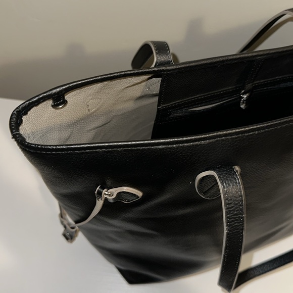 Lodis Black Leather Tote Purse EUC - Picture 9 of 10